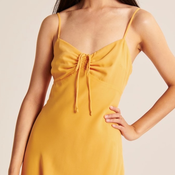 A&F Cinch Front Slip Mini Dress - Picture 3 of 6